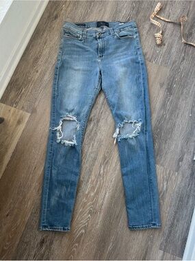Lucky Brand Brooke Legging Jean Womens 4/27 Light Wash Distressed Skinny Jeans